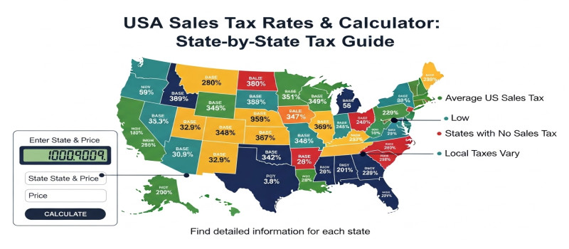 USA Sales Tax Rates & Calculator State-by-State Tax Guide